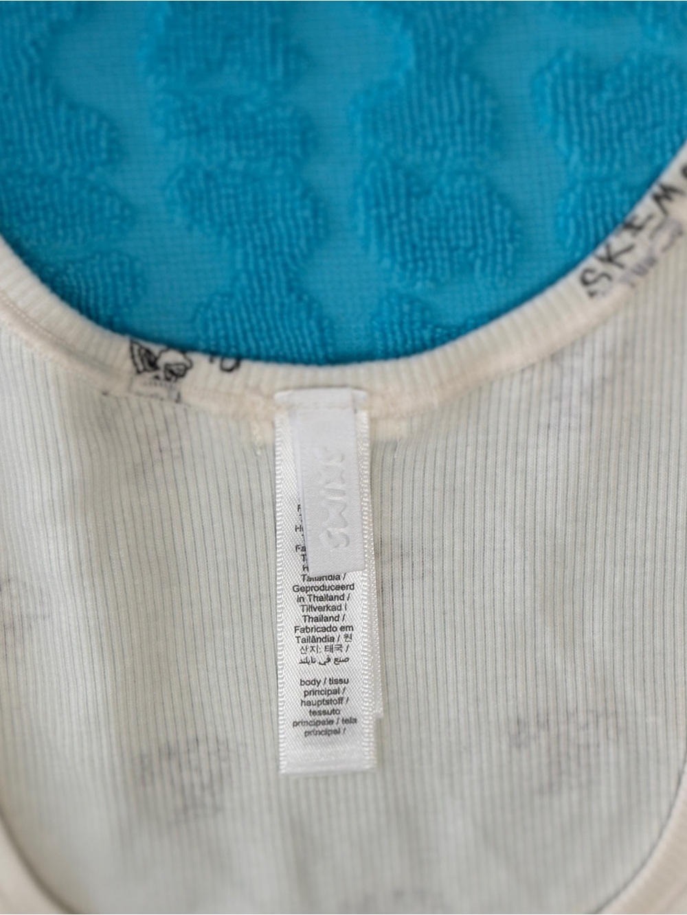 🪽SKIMS Cotton Rib Tank | Marble Angel Print | M | NWOT 🏷️ - Picture 5 of 6
